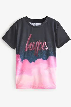 Hype . Girls Multi Cloud Fade Black T-Shirt7