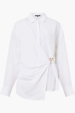 French Connection Auri Linen Clasp Shirt38