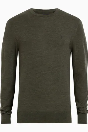 AllSaints Sweter AllSaints Mode z wełny merino z okrągłym dekoltemXL