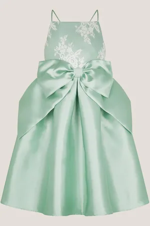 Monsoon Juniper Satin Lace Bow Bridesmaid Dress152158 cm