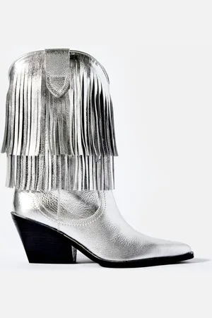 mint&berry Annie Fringe Cowboy Bootseu355