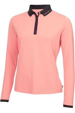 Calvin Klein Pomarańczowa koszulka polo Whitney z długim rękawem42