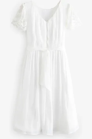 Angel & Rocket Lace Sleeve Aria Maxi Dress12 lat (152 cm)