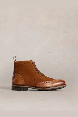 White Stuff Arlo Brogue Leather BootsEU 42.5 (UK 9)