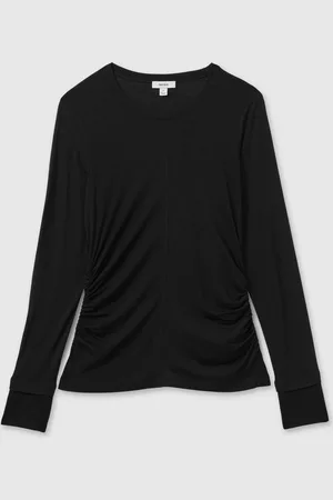 Reiss Sierra Ruched Side Crew-Neck TopM