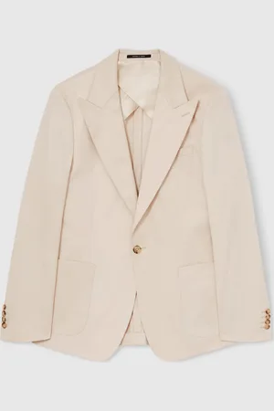 Reiss Putney Single-Breasted Slim-Fit Suit Blazer Cotton With Stretch40 R