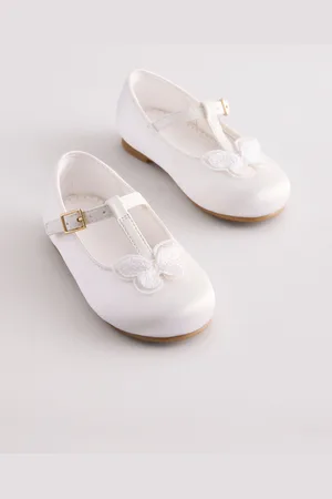 Next Butterfly Satin Bridesmaid T-Bar Occasion ShoesEU 20.5 (UK 4)