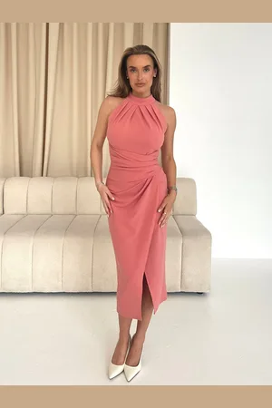 Girl in Mind Alessia Halter Neck Midi Dress48