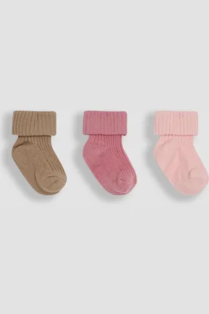 JoJo Maman Bébé Zestaw 3 par składanych skarpetek Noworodek