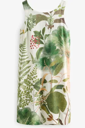 Next Kew Collection Linen Scoop Back Mini Shift Dress52