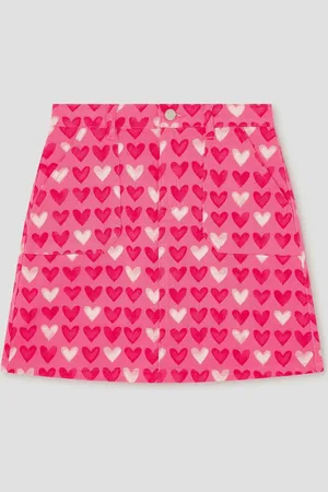 Monsoon Heart Print Denim Skirt12 lat (152 cm)