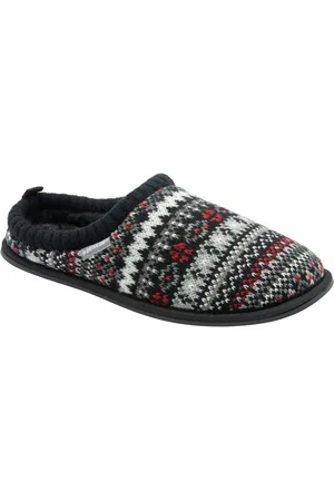 Dunlop Mens Fairisle Pattern Warm Lined Slipper MulesEU 44 (UK 10)