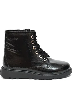 Toezone Abby Girls Patent Leather Ortholite Ankle Black BootsEU 27 (UK 9)