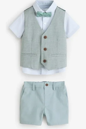 Next Waistcoat, Shirt, Shorts and Bow Tie Set (3mths-9yrs)12