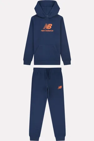 New Balance Boys Brush Back Stacked Logo Hoodie Set7