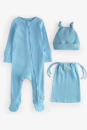 Angel & Rocket Remy 100% Cotton Babygrow with Hat Set6268 cm