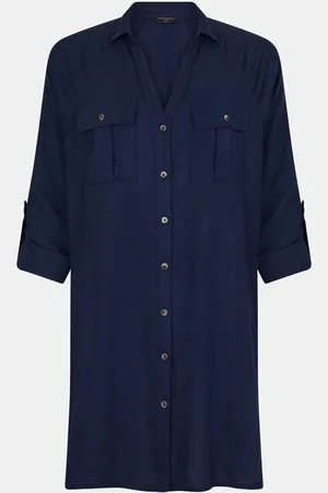 Accessorize Long Sleeve Beach Cover-Up ShirtL