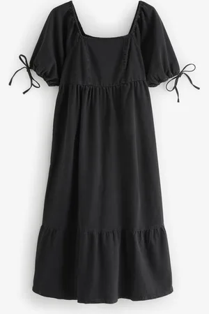 Simply Be Midi Shirred Denim Smock Dress54