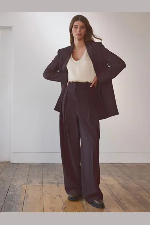 Next Premium Wool Blend Straight Trousers36 S