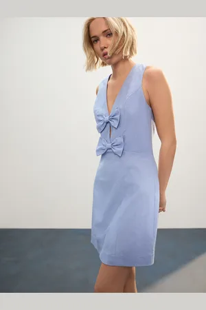 Next Sleeveless Bow Front Mini Dress46tall