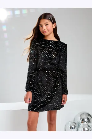 Lipsy London Aksamitna sukienka z brokatem na imprezę (5-16 lat)14 lat (164 cm)