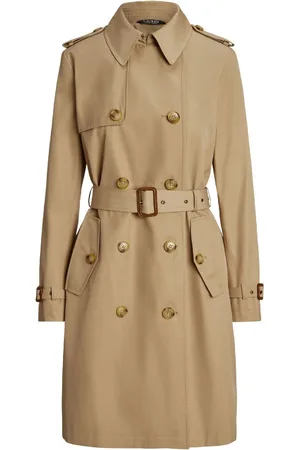Ralph Lauren Double-Breasted Cotton-Blend Trench CoatL
