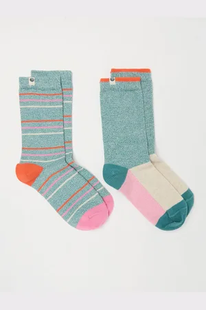 Fat Face FatFace 2 Pairs of Striped Boots SocksJeden
