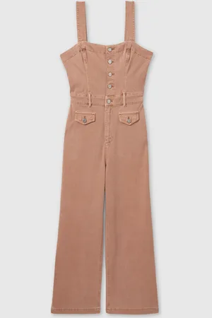 Paige Rose Cropped Denim Wide Leg Jumpsuit40