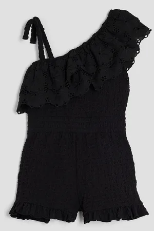 River Island Girls Broderie Textured Playsuit110116 cm
