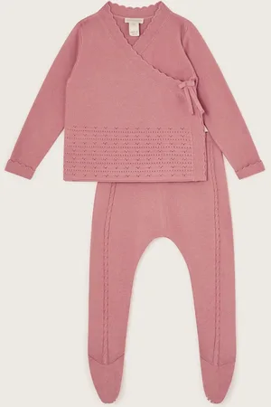 Monsoon Newborn Knit 100% Cotton Cardigan and Leggings Set8086 cm