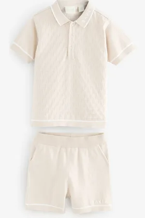 Ted Baker Knitted Textured Polo Shirt and Shorts Set8692 cm