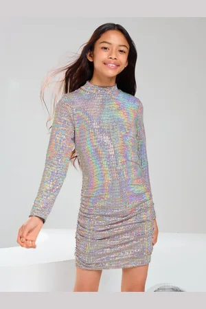 Lipsy London Obcisła sukienka dla nastolatek z hologramem (10-16 lat)14 lat (164 cm)