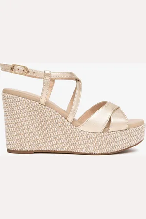 Nero Giardini Leather Woven Wedge Sandalseu38