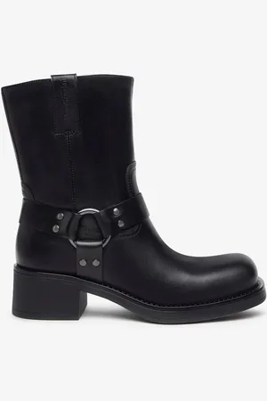 Nero Giardini Leather Square Toe Western Ankle BootsEU 37 (UK 4)