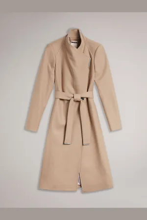 Ted Baker Wełniany kopertowy płaszcz midi Rose z paskiem38