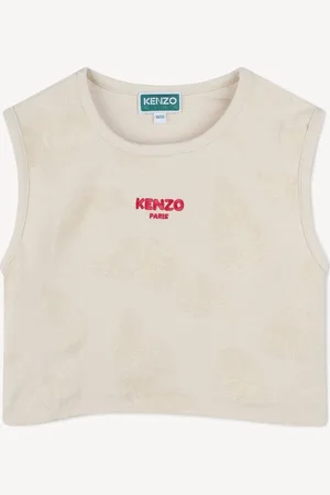Kenzo Natural Logo Palm Tree Tank Top And Shorts Set116122 cm