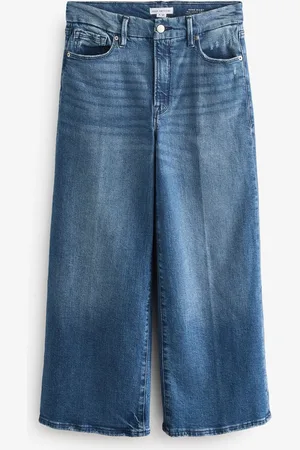 GOOD AMERICAN 100% Cotton Good Waist Palazzo Crop Jeans38