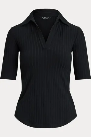 Ralph Lauren Mazikeen Collar Ribbed Polo ShirtL