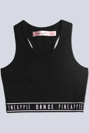 Pineapple Dziewczęcy top midi o skróconym kroju z ozdobną taśmą na dole13 lat (158 cm)