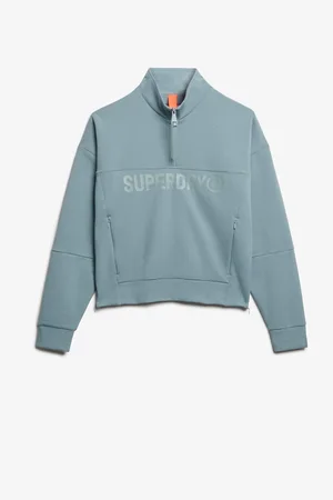 Superdry Green Active Tech Logo Relaxed Half Zip Sweatshirt38