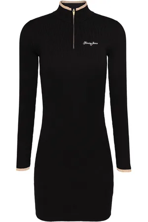 Tommy Hilfiger Metallic Tip Zip Sweater Black DressXS