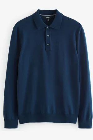 Next Knitted Long Sleeve Polo ShirtXS regularny