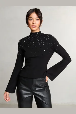Lipsy London Hotfix Metallic Knitted Jumper44