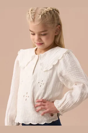 Angel & Rocket Emma Cape Collar Embroidered 100% Cotton Top10 lat (140 cm)