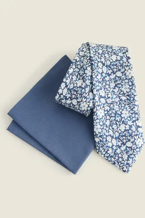 Next Occasion Silk Floral Tie And Wool Silk Blend Pocket Square SetJeden