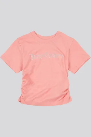 Juicy Couture Girls Diamante Ringer 100% Cotton T-Shirt166168 cm