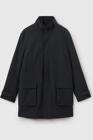 Reiss Player Hybrid Removable Funnel Neck OvercoatS