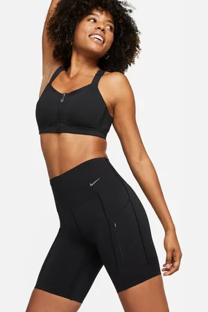 Nike Go Firm-Support High-Waisted 8" Biker Shorts with Pockets36-38