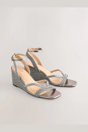 Next Forever Comfort Square Toe Strappy Espadrille Wedgeseu41