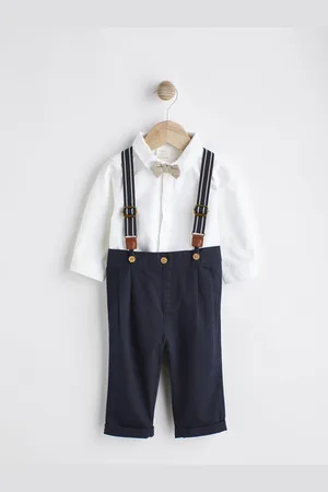 Next Baby 100% Cotton Shirt Trousers and Braces Set 4 Piece (0mths-2yrs)1.5